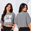 Playera Crop Top Oversize Gym