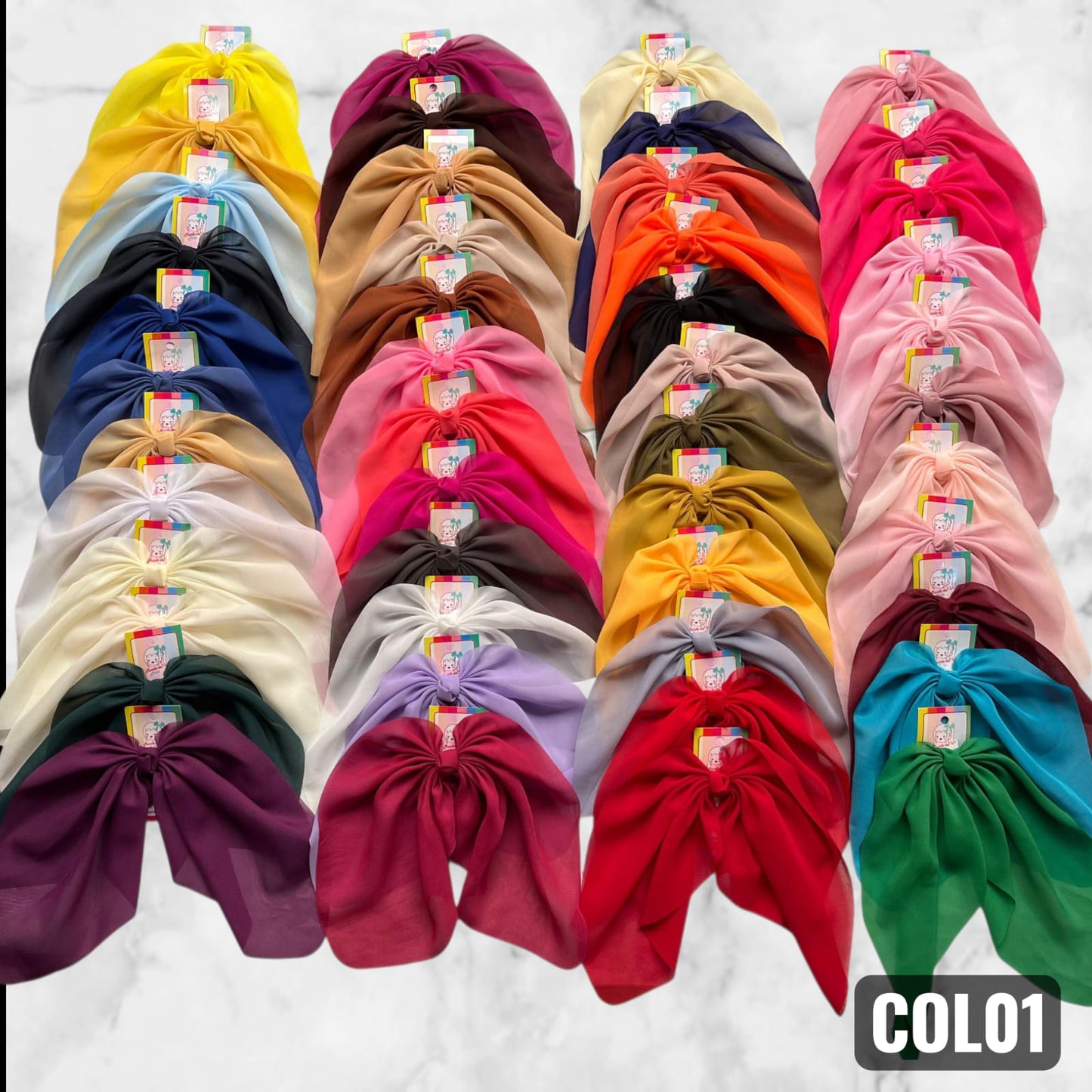 12 Piezas Coletero Chifon COL01