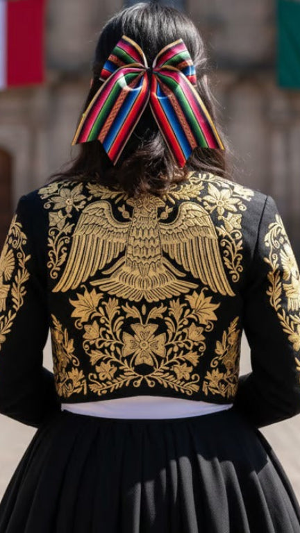 Moño Patrio de Dama Tricolor