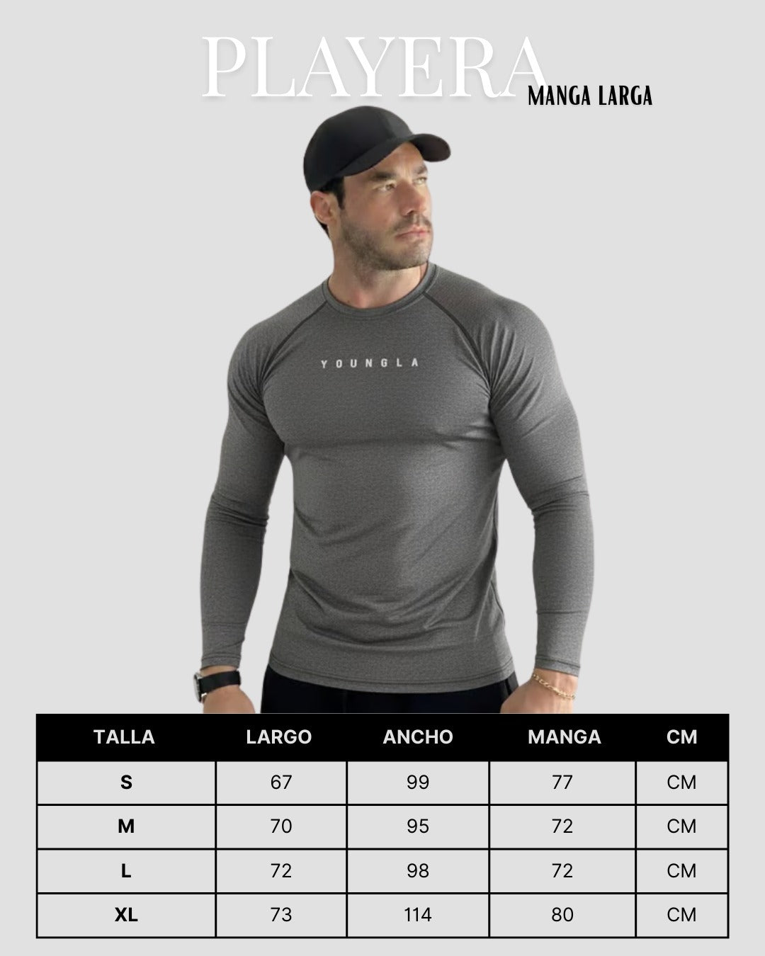 Playera manga Larga YoungLA