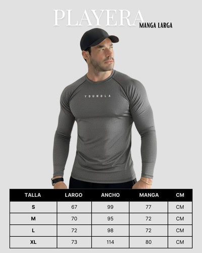Playera manga Larga YoungLA