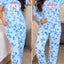 Pijama para dama 3 piezas manga larga+maga corta