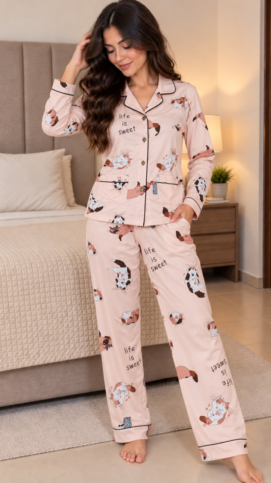 Pijama para Dama pantalón+Blusa