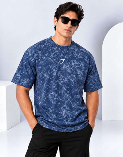 Playera para caballero Oversize Acid Wash Gym Shark