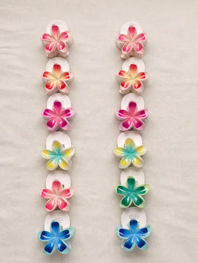 12 Pinzas para el Cabello Flor