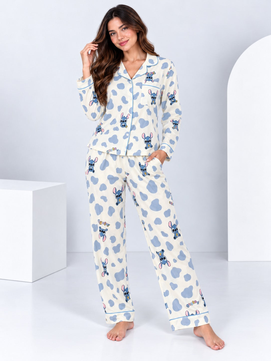 Pijama para Dama pantalón+Blusa